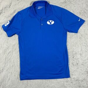 BYU Cougars Nike Golf Dri-Fit Polo Men's Size S Royal Blue Collegiate Activewear